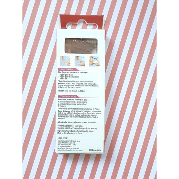 Kiss Press On Full Cover Nails - Ready to Wear Burnt Sienna - Almond - 24 Pieces - Picture 3 of 5